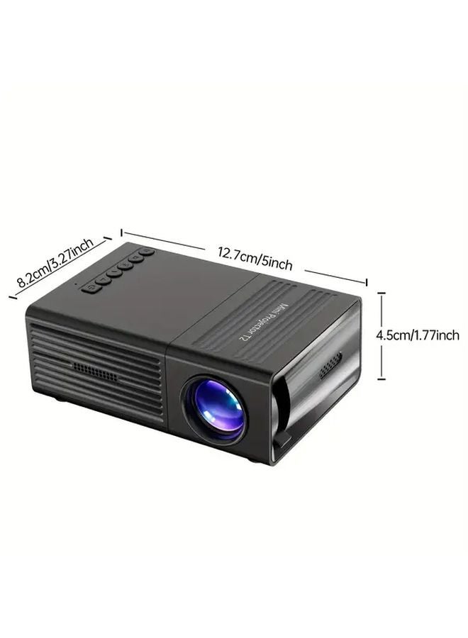 Black Portable Video Projector 1920x1080P Native Resolution 20LM Brightness Home Theater Outdoor - Image 2